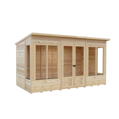 Alora 12x6 Pent Summerhouse with 6 windows and interchangeable configuration