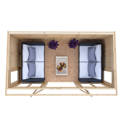 Alora 12x6 Pent Summerhouse with 6 windows and interchangeable configuration