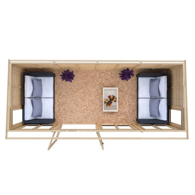 Alora 16x6 Pent Summerhouse with 8 windows and interchangeable configuration
