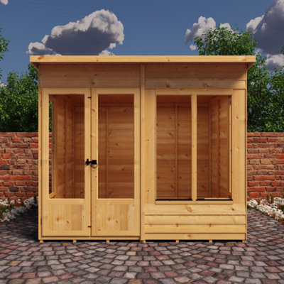 Alora 8x6 Pent Summerhouse with 3 windows and interchangeable configuration