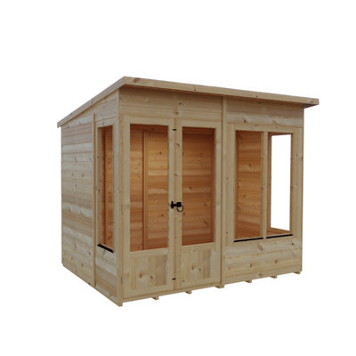 Alora 8x6 Pent Summerhouse with 3 windows and interchangeable configuration