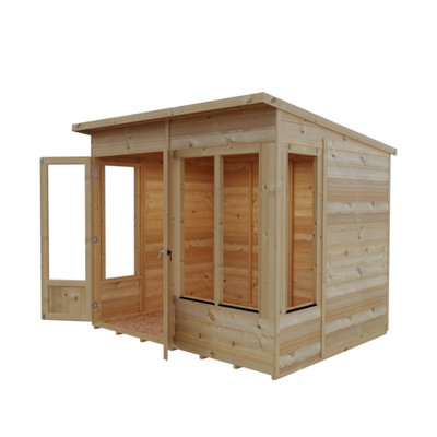 Alora 8x6 Pent Summerhouse with 3 windows and interchangeable configuration