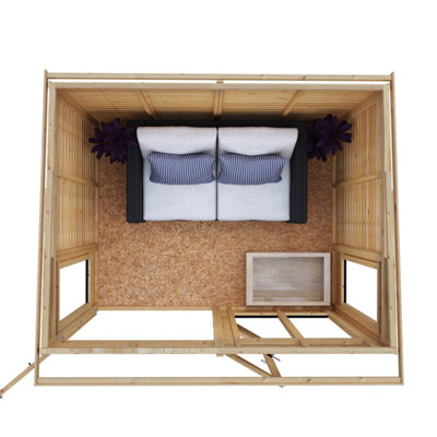 Alora 8x6 Pent Summerhouse with 3 windows and interchangeable configuration