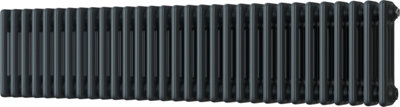 Alpha - Anthracite Column Radiator H300mm x W1355mm 3 Column