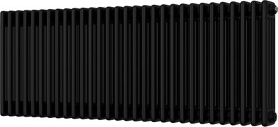 Alpha - Black Column Radiator H500mm x W1340mm 4 Column