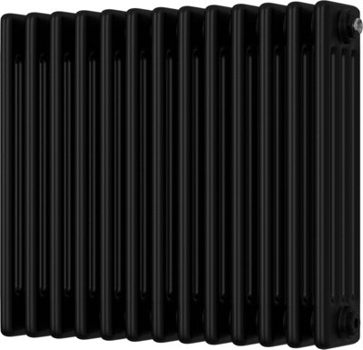 Alpha - Black Column Radiator H500mm x W592mm 4 Column