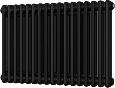 Alpha - Black Column Radiator H500mm x W768mm 2 Column
