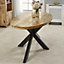Alphon Mango Wooden 6-8 Seater Oval Dining Table