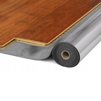 Alpina PRO Minerals & polyurethane (PU) - Underlay with ALU Membrane - 10m2, 1.8mm Thick - Highest Quality - Vinyl/Wood/Laminate