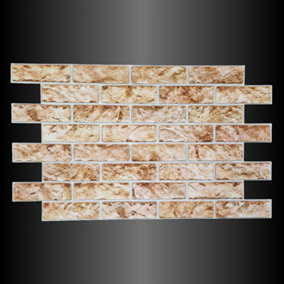 Alpina PVC 3D - White/Brown Brick - 5pack - High Quality