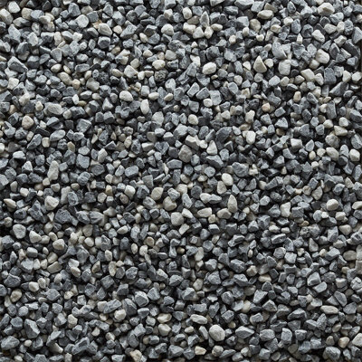 Alpine Black Bulk Bag 850 kg Premium Chippings - 12-25 mm Cool Grey/Icy White and Black Basalt Gravel - L100 x W100 x H80 cm
