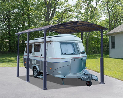 Alpine Carport Kit 5000 RV - Aluminium/Polycarbonate - L507 x W352 x H307 - Grey