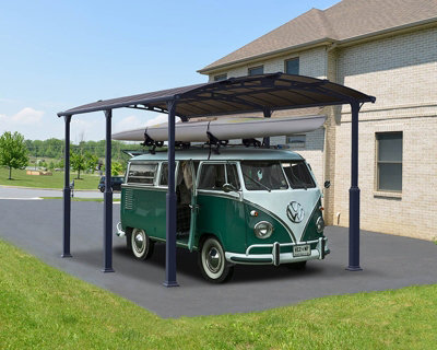 Alpine Carport Kit 6400 RV - Aluminium/Polycarbonate - L649 x W352 x H307 - Grey