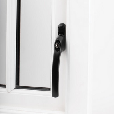 Alpine Inline PVC or Timber Espag Window Handle - Black (Non Handed) Price Comparisons | Compare The Build