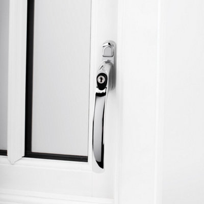 Alpine Inline PVC or Timber Espag Window Handle - Polished Chrome (Non ...