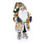 Alpine Santa Traditional Standing Father Christmas With Glasses Figurine 45cm