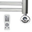 Alpine Thermostatic Electric Heated Towel Rail With Timer, Chrome - W500 x H800 mm