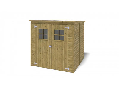 ALTANKA Wooden garden shed W.6ft x L.6ft- Impregnated DOM10