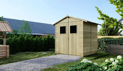 ALTANKA Wooden garden shed W.6ft x L.6ft- Impregnated DOM218