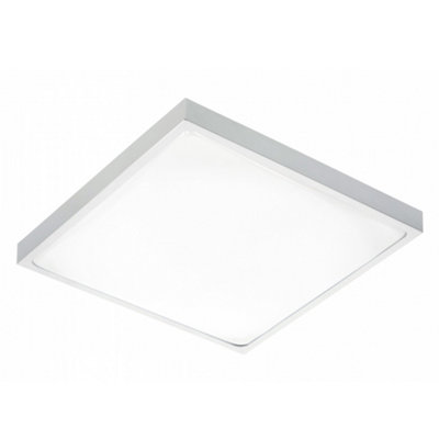 ALTAR Grey Square LED Ceiling Light, 4000K, 24W, 1680lm, IP44