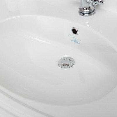 Altara Traditional Console Basin with Ceramic Legs - 4
