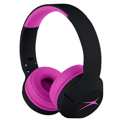 Altec Lansing Kid Safe 2-in-1 ANC Wireless Headphones - Blackout Pop Pink