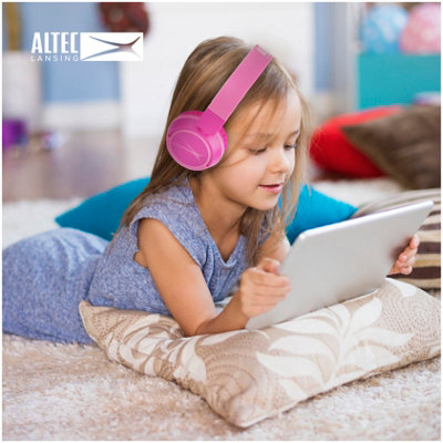 Altec Lansing Kid Safe 2-in-1 Wireless Headphones - Princess Pink