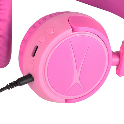 Altec Lansing Kid Safe 2-in-1 Wireless Headphones - Princess Pink