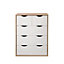 Alton 3+2 Drawer Bedroom Cabinet Bedside Chest Of Drawers Sonoma Oak & White
