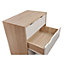 Alton 3+2 Drawer Bedroom Cabinet Bedside Chest Of Drawers Sonoma Oak & White