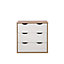 Alton 3 Drawer Bedroom Cabinet Bedside Chest Of Drawers Sonoma Oak & White