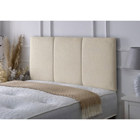 Alton Chenille 2ft6 Small Single 24" Headboard - Ivory