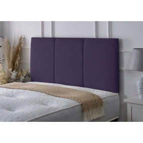 Alton Chenille 2ft6 Small Single 24" Headboard - Purple