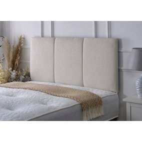 Alton Chenille 3ft Single 24" Headboard - Stone
