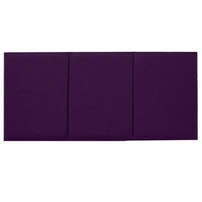 Alton Turin Linen 4ft Small Double 20" Headboard -  Purple