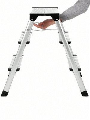 Alu Step Ladder, Household Ladder, Light Weight 3 Kg, Folding Multi ...