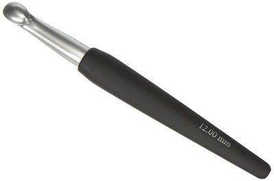 ALUMIN S CHK SE 12 - Crochet Hook: Silver Aluminium: 15cm x 12.00mm - KnitPro
