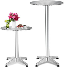 Aluminium Bar Table, Height-adjustable - grey