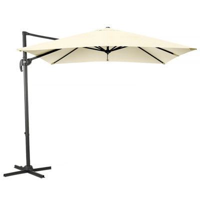 Aluminium Cantilever Parasol Garden Patio Hanging Tilt Umbrella 2.5m ...