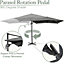 Aluminium Cantilever Parasol Garden Patio Hanging Tilt Umbrella 2.5m Grey Christow