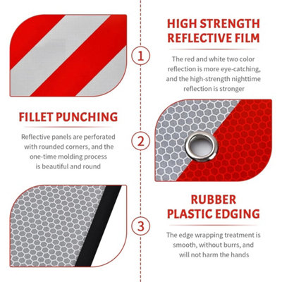 Aluminium Caravan Rear Warning Reflector Sign