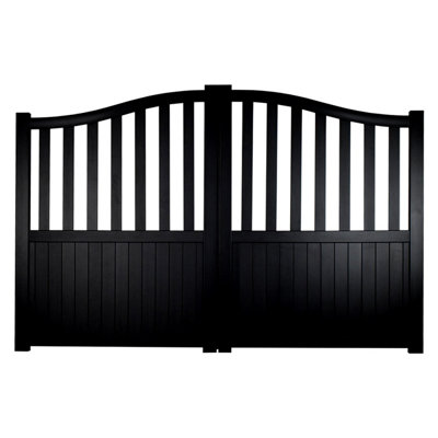 Aluminium Double Swing Gate 3000x2000mm Black