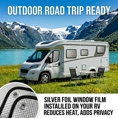 Aluminium Foil Window Film 50 x 50cm, Non Adhesive Heat Reflective Tint ...
