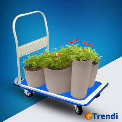 Aluminium Folding Sack Trolley - 150KG Hand Truck Barrow with Extendable Handle & Wheels for Garden & Pallet Transport - Foldable