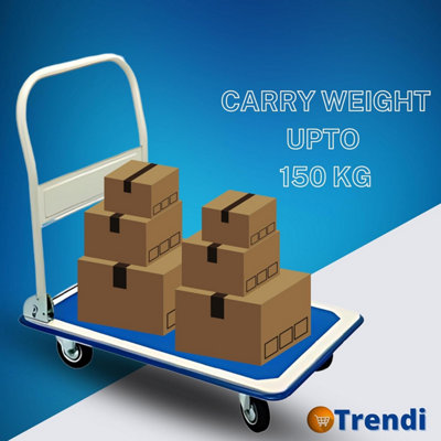 Aluminium Folding Sack Trolley - 150KG Hand Truck Barrow with Extendable Handle & Wheels for Garden & Pallet Transport - Foldable