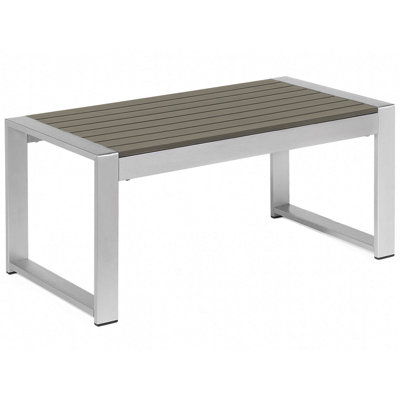 Aluminium Garden Coffee Table 90 x 50 cm Dark Grey SALERNO