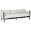 Aluminium Garden Set 3 Seater Sofa with Armchairs Light Grey ESPERIA