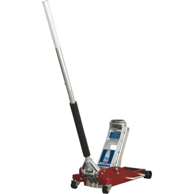 Aluminium Low Entry Trolley Jack 2500kg Limit Twin Piston 485mm