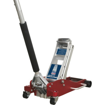 Aluminium Low Entry Trolley Jack - 2500kg Limit - Twin Piston - 485mm Max Height