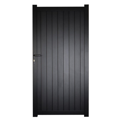 Aluminium Pedestrian Garden Gate 1000x1600mm Black